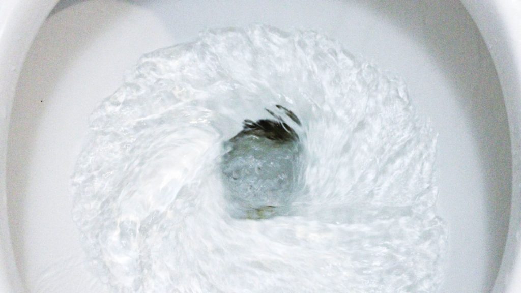toilet water flowing gurgling