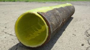 Pipe liner used to repair a damaged drain